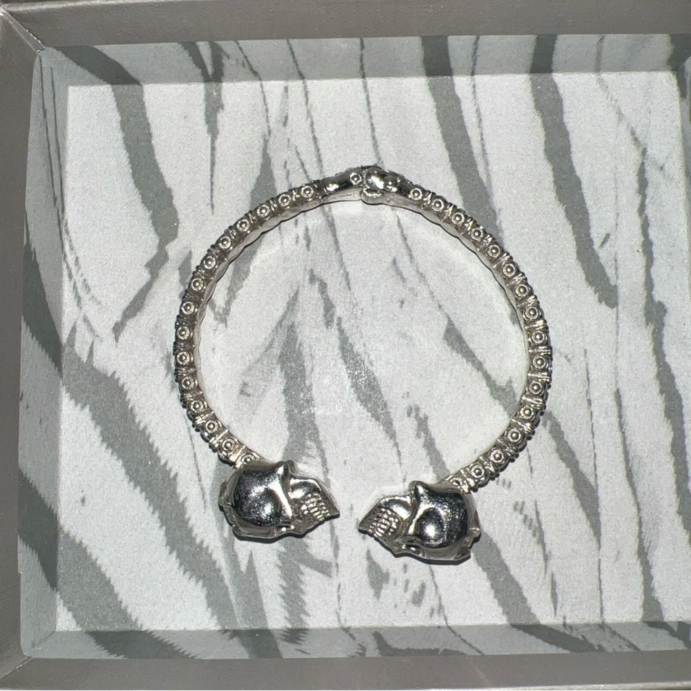 Alexander McQueen Silver Skull Bracelet